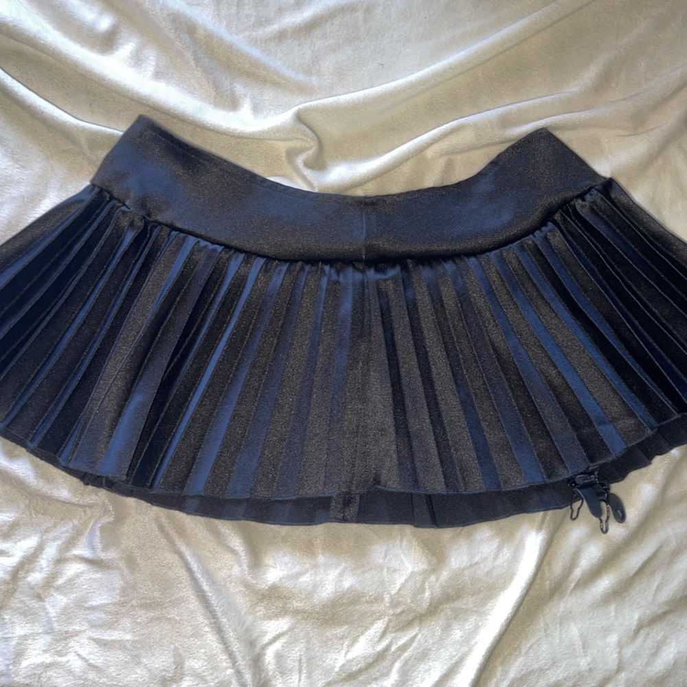 Leg Avenue Black Pleated Skater Skirt
